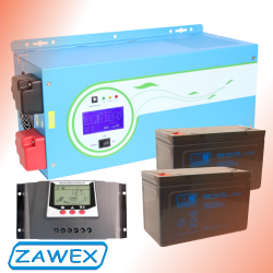Zestaw Fotowoltaiczny - Inwerter + Kontroler + 2 x Akumulator