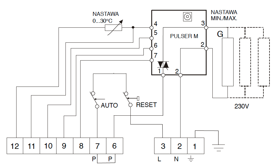 Schemat elektryczny nagrzewnicy ENO-T